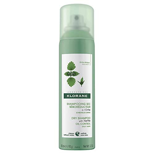 Klorane Dry Shampoo with Nettle for Oily Hair and Scalp, Regulates Oil Production, Paraben & Sulfate-Free, 3.2 oz.