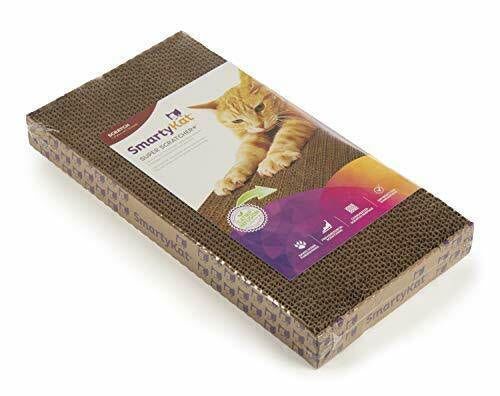 SmartyKat Super Scratcher Double Wide Corrugate with Catnip Scratching Pad Brown