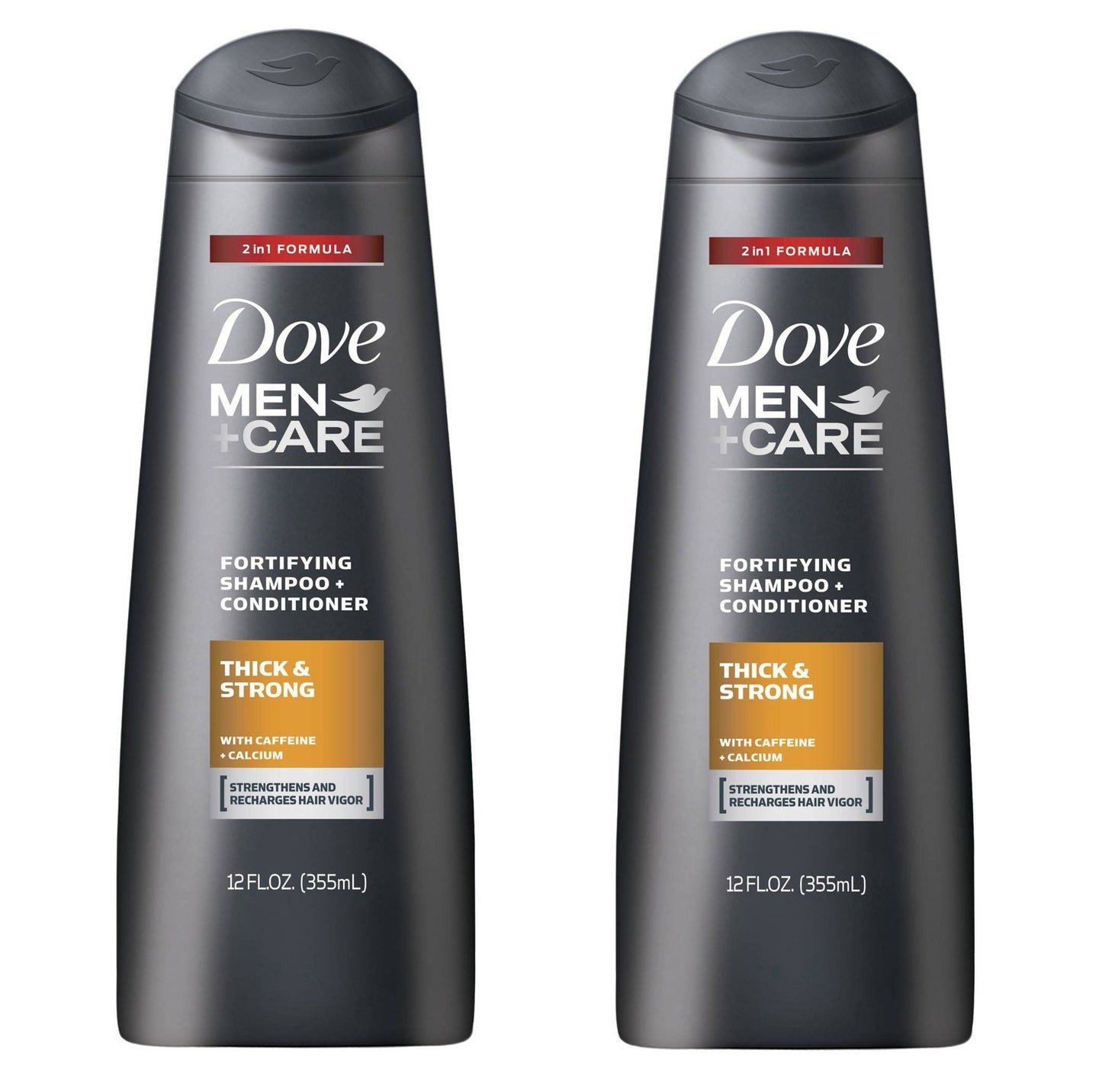 Dove Men+Care Thick and Strong Fortifying 2in1 Shampoo and Conditioner 12 FL OZ - Pack of 2