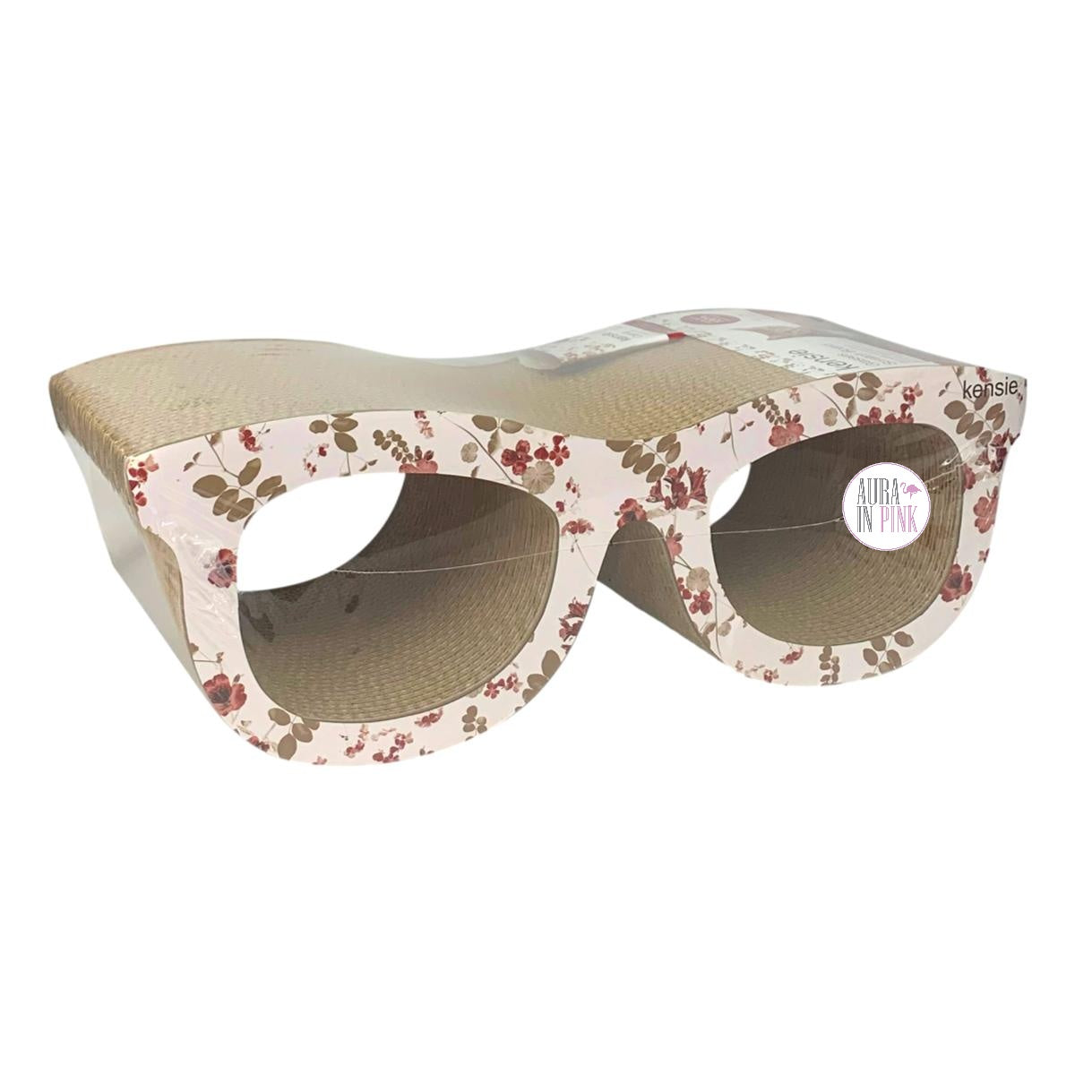 Kensie Stylish Floral Eyeglasses Cardboard Cat Scratching Board w/Catnip