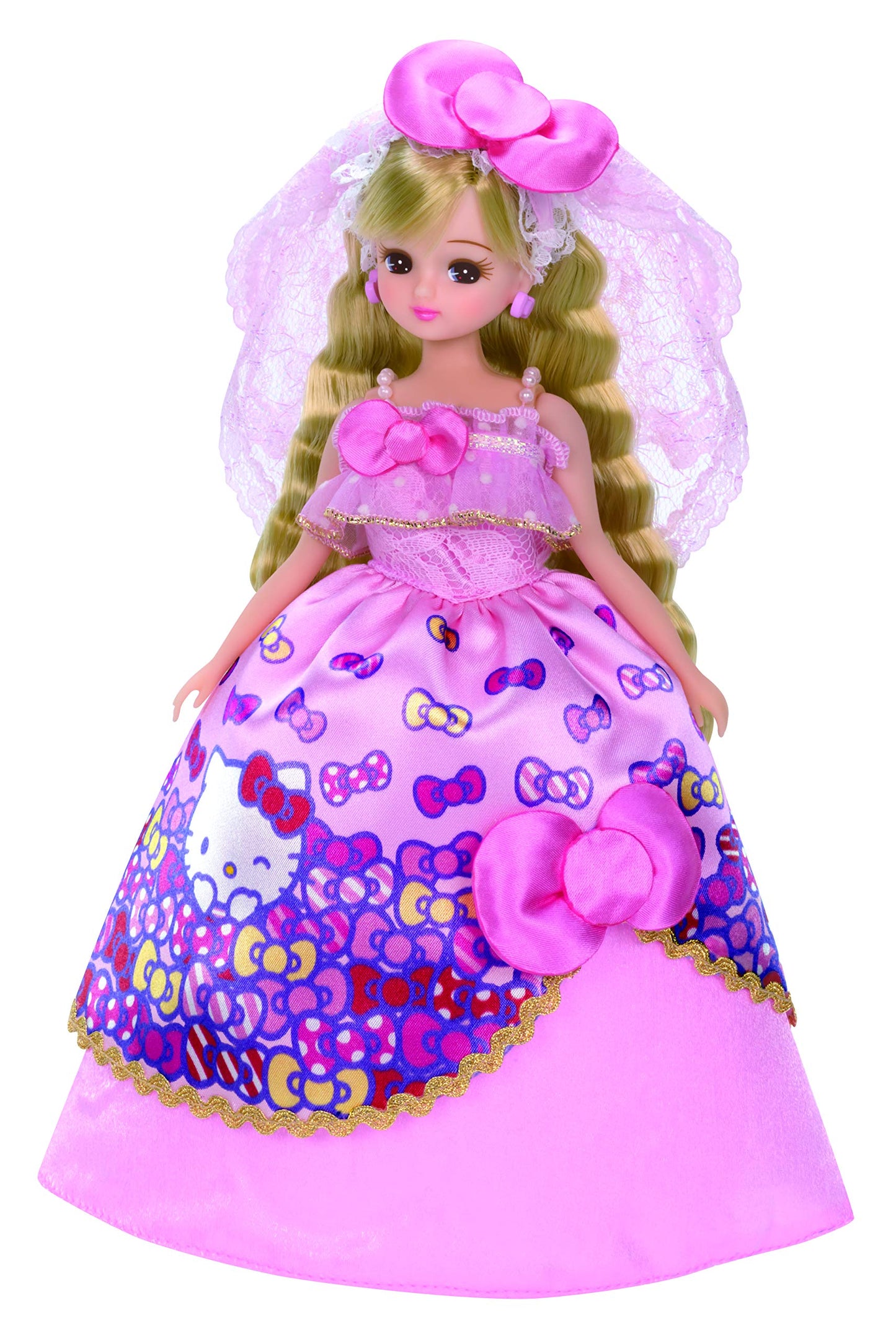 TAKARA TOMY Licca Doll Hello Kitty I Love You Wedding Dress Licca-Chan