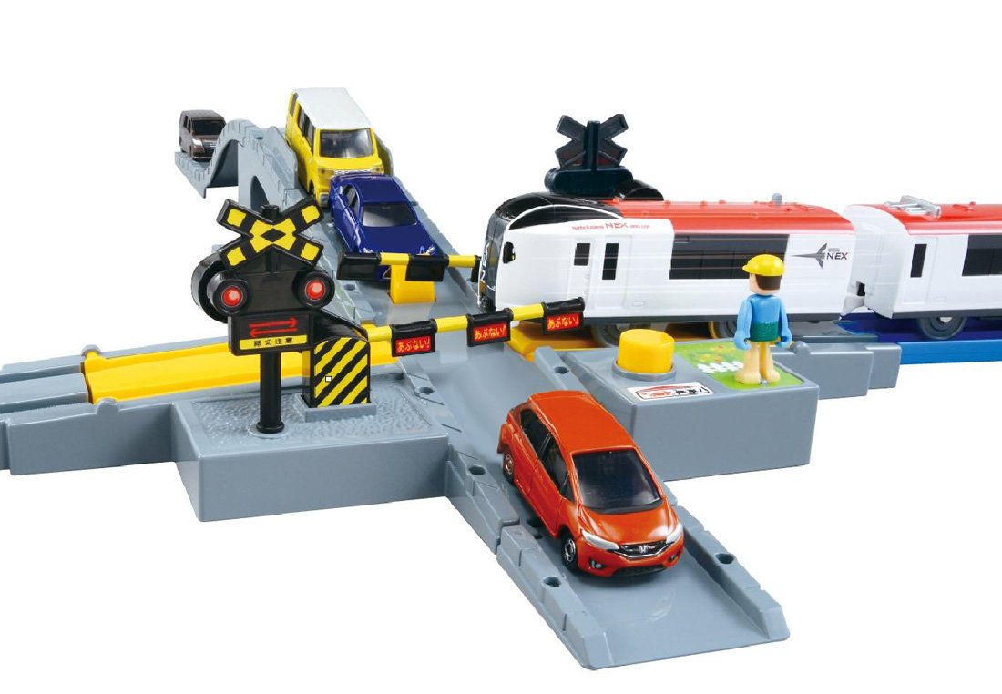 TAKARA TOMY Pla-Rail Plarail J-20 Tomica Railroad Crossing Single Track