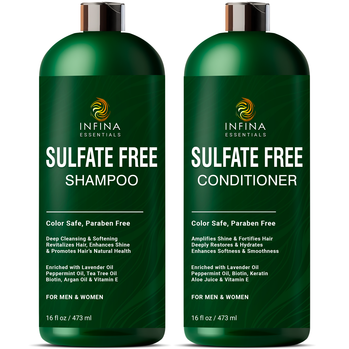 Sulfate-Free Shampoo and Conditioner Set (16 fl oz)