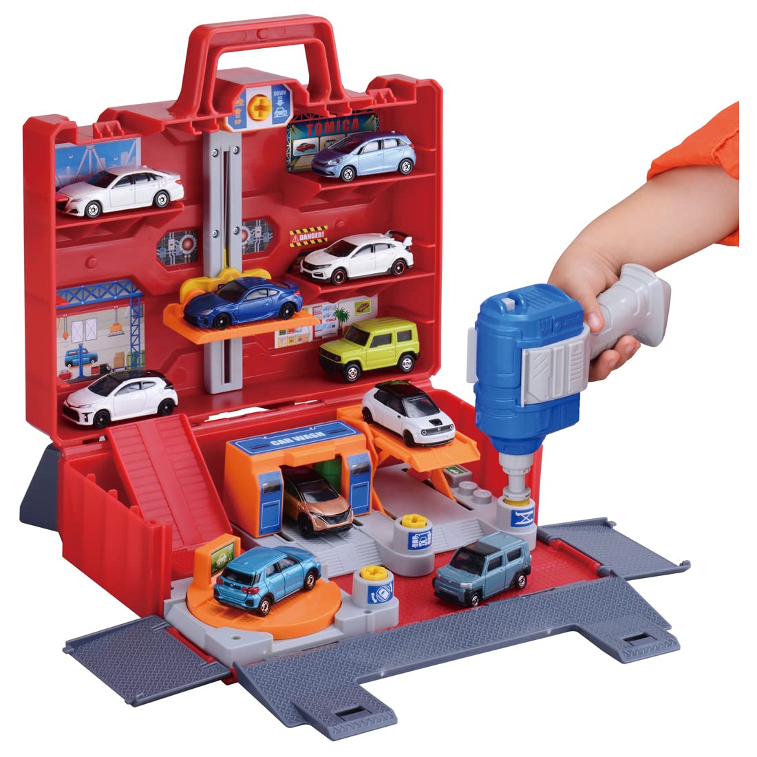 TAKARA TOMY Tomica World Lively Four Actions! Tomica Maintenance Base Box