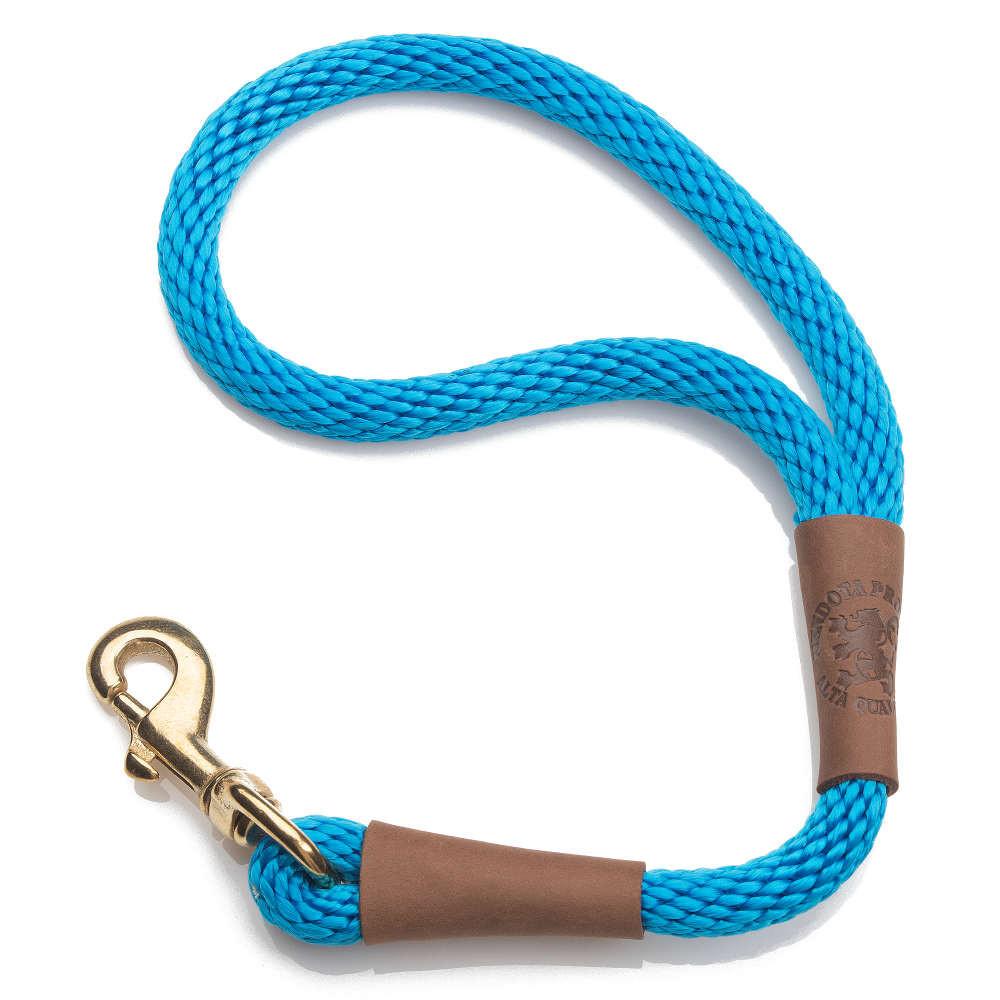 Mendota Traffic Clip Leash 1/2"x16" (13mm x 40cm) BLUE