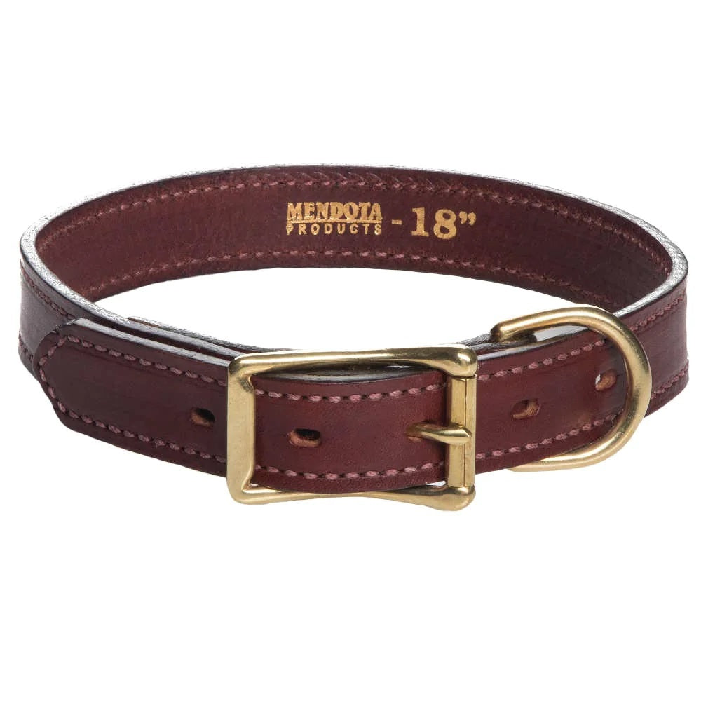 Mendota Leather Wide width Dog Collar 1" X 20"