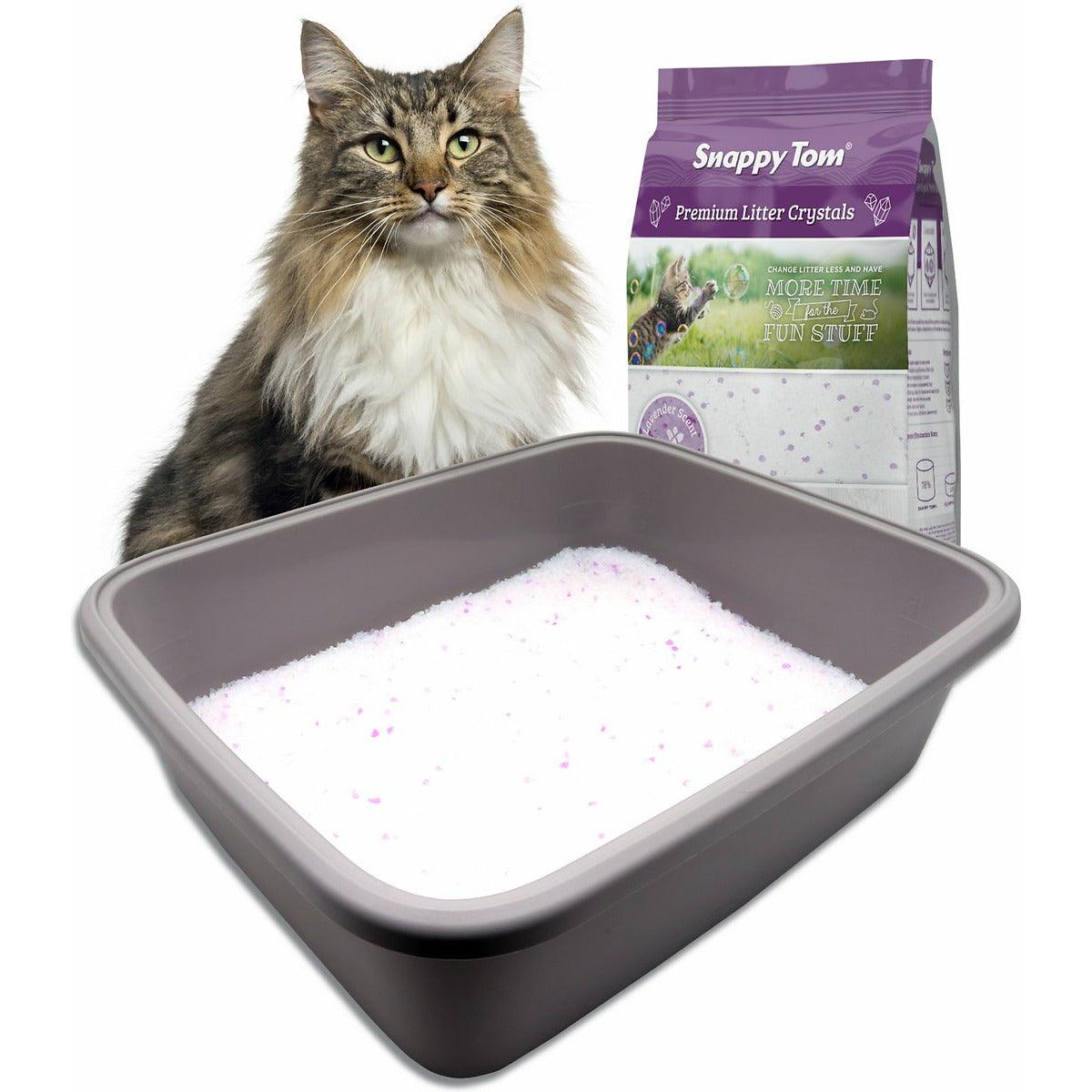 Snappy Tom Natural Lavender Scented Non-Clumping Crystal Cat Litter