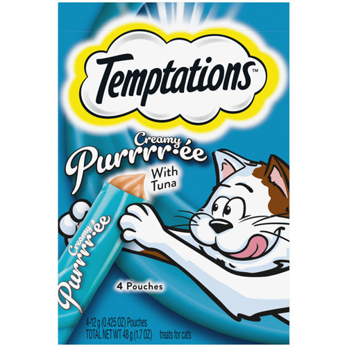 Temptations Creamy Purrrree Cat Treats Tuna, 11ea/1,7 oz