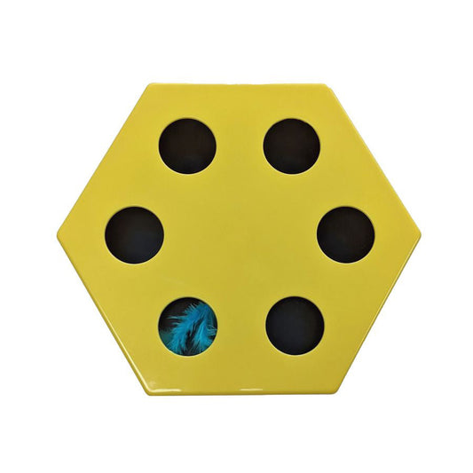 Spot Feather Frenzy Fun Cat Toy Yellow 8,5in