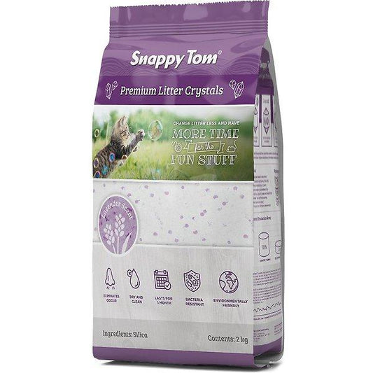Snappy Tom Natural Lavender Scented Non-Clumping Crystal Cat Litter