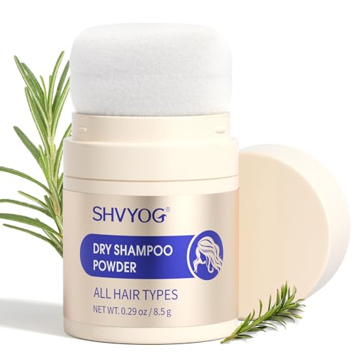 SHVYOG Dry Shampoo Powder, Travel Size Dry Shampoo, Powder Dry Shampoo for Dark Hair, Absorb Oil Mattifying Root Boost Dry Shampoo for Women, No White Cast, Benzene-Free, 0.29oz