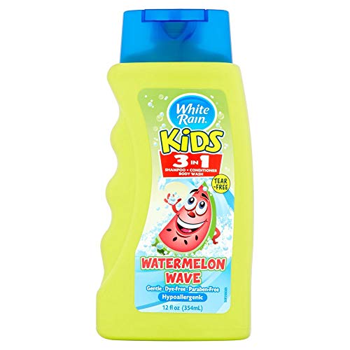 White Rain Kids 3in1 Zany Watermelon Shampoo, Conditioner and Body Wash 12 oz (Pack of 2)