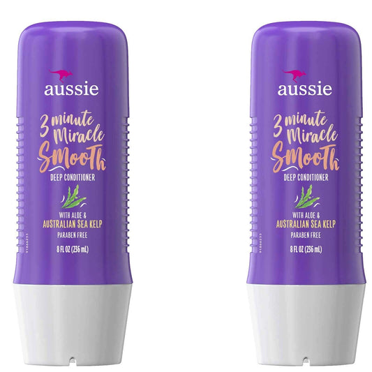 Aussie 3 Minute Miracle Smooth Deep Conditioner 8 oz (Pack of 2)