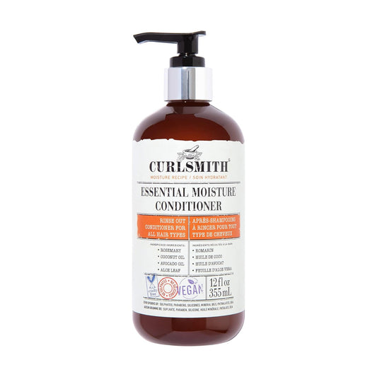 CURLSMITH - Essential Moisture Conditioner, Lightweight Frizz Control for Wavy, Curly and Coily Hair, Vegan (12 fl.oz)