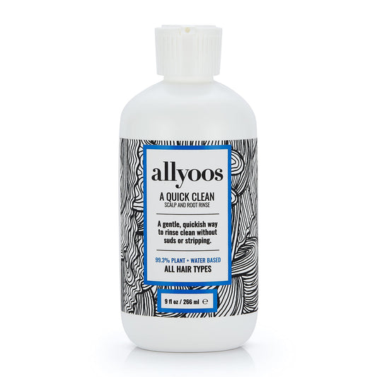 allyoos - Natural A Quick Clean Scalp + Root Rinse - Dry Shampoo Alternative | Plant-Based, Cruelty-Free, Clean Haircare (9 fl oz | 266 mL)