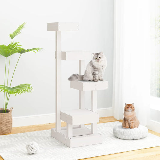 Cat Tree 17.9&quot;X19.3&quot;X40.6&quot; Solid Wood Pine