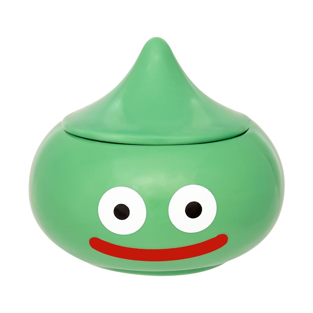 Square Enix Dragon Quest Smile Slime Small Bowl With Lid Lime Slime - Japanese Small Bowls