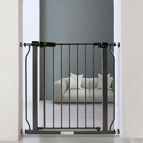 Easy Walk-Thru Safety Gate for Doorways and Stairways with Auto-Close/Hold-Open Features