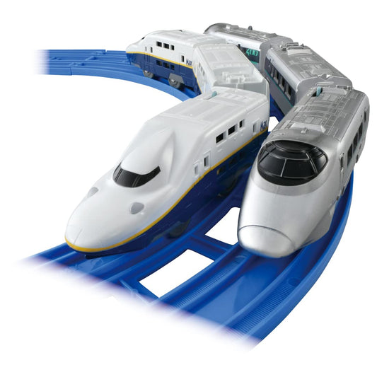 Takara Tomy Plarail Shinkansen Year 2022 Series 400 Tsubasa & Series E4 Max Coupling Set Train Toys