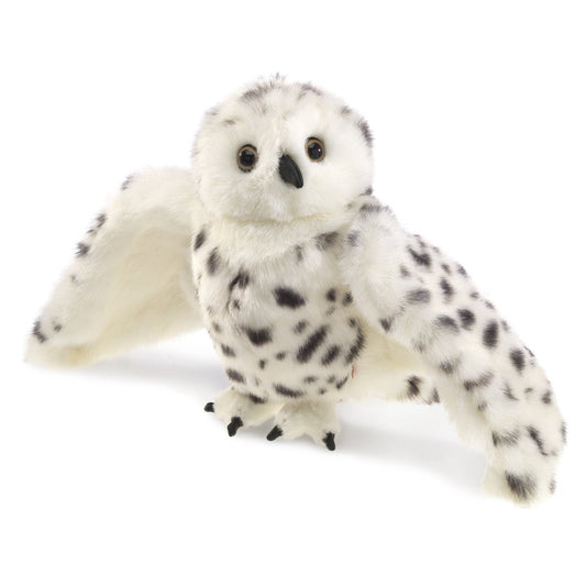 Folkmanis Snowy Owl Hand Puppet Japanese Puppet Toys Cute Hand Puppets For Kids
