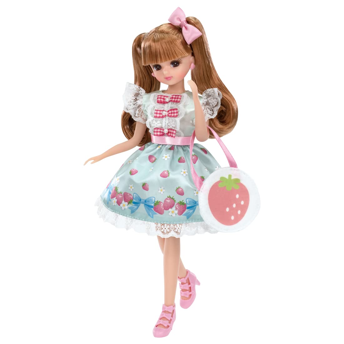 Takara Tomy Licca-Chan Doll Ld-11 Strawberry Ribbon Dress-Up Doll Japan 3+ Toy Safety St Mark Certified