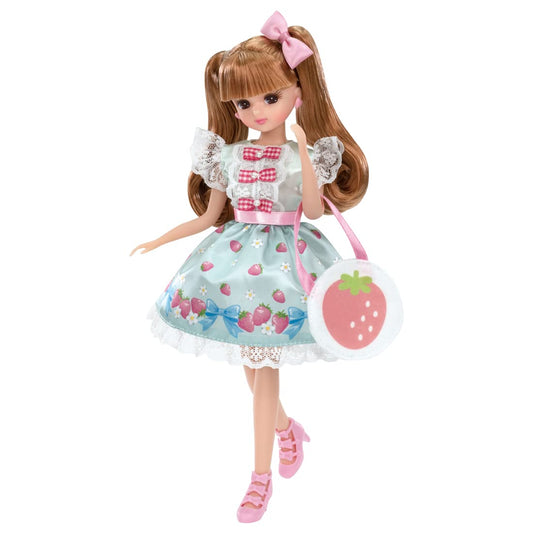 Takara Tomy Licca-Chan Doll Ld-11 Strawberry Ribbon Dress-Up Doll Japan 3+ Toy Safety St Mark Certified