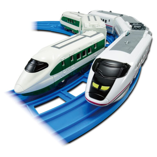 Takara Tomy  Plarail 200 Series Color Shinkansen (E2 Series) E3 Series Shinkansen Komachi Double Set  Train Train Toy Ages 3 And Up Toy Safety Standards Certified Plarail Takara Tomy