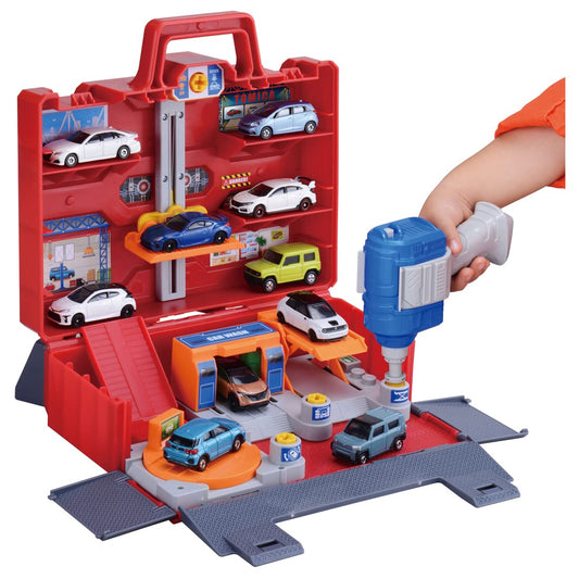 TAKARA TOMY  Tomica World Lively Four Actions! Tomica Maintenance Base Box