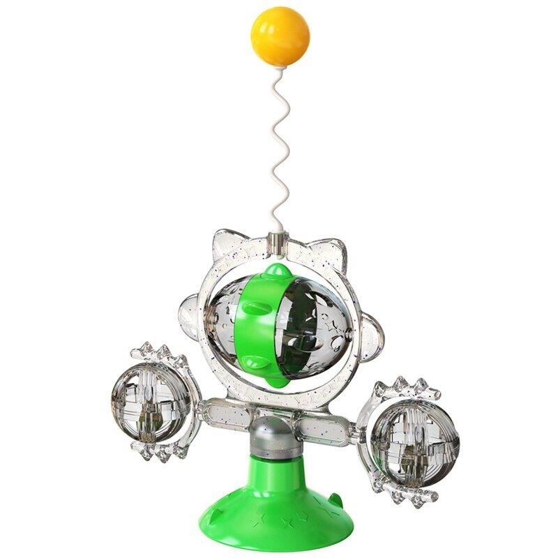 Cats InteractiveCat Turntable Toy with Spring Ball - Animal Amity