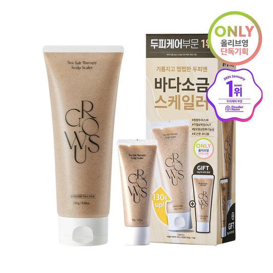 growus Sea Salt Therapy Scalp Scaler Large Volume 250g+30g (Special Gift)