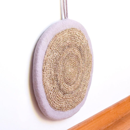 Felt and Jute Cat Scratcher - Blush Mauve